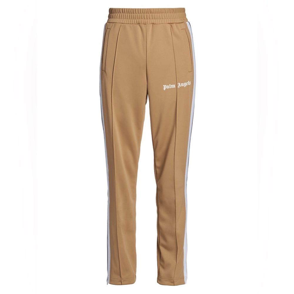Palm Angels Classic Polyester Track Pants Beige and White Size XL